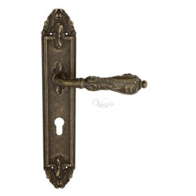 Дверная ручка Venezia MONTE CRISTO CYL на планке PL90 античная бронза Дверная ручка Venezia MONTE CRISTO CYL на планке PL90 античная бронза