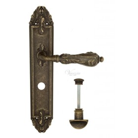 Дверная ручка Venezia MONTE CRISTO WC на планке PL90 античная бронза Дверная ручка Venezia MONTE CRISTO WC на планке PL90 античная бронза