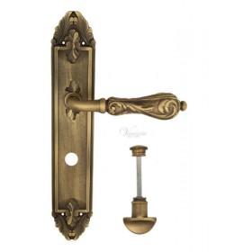Дверная ручка Venezia MONTE CRISTO WC на планке PL90 матовая бронза Дверная ручка Venezia MONTE CRISTO WC на планке PL90 матовая бронза