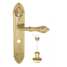 Дверная ручка Venezia MONTE CRISTO WC на планке PL90 полированная латунь Дверная ручка Venezia MONTE CRISTO WC на планке PL90 полированная латунь