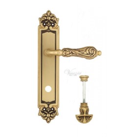 Дверная ручка Venezia MONTE CRISTO WC-4 на планке PL96 французское золото + коричневый Дверная ручка Venezia MONTE CRISTO WC-4 на планке PL96 французское золото + коричневый