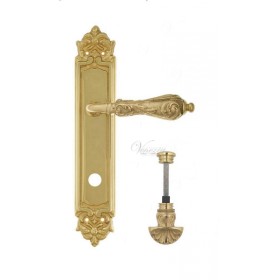 Дверная ручка Venezia MONTE CRISTO WC-4 на планке PL96 полированная латунь Дверная ручка Venezia MONTE CRISTO WC-4 на планке PL96 полированная латунь