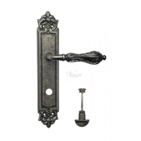 Дверная ручка Venezia MONTE CRISTO WC на планке PL96 античное серебро Дверная ручка Venezia MONTE CRISTO WC на планке PL96 античное серебро