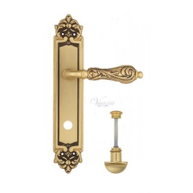 Дверная ручка Venezia MONTE CRISTO WC на планке PL96 французское золото + коричневый Дверная ручка Venezia MONTE CRISTO WC на планке PL96 французское золото + коричневый