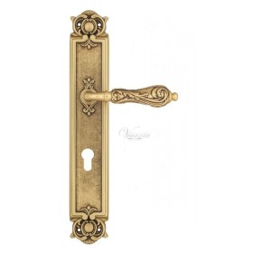 Дверная ручка Venezia MONTE CRISTO CYL на планке PL97 французское золото + коричневый Дверная ручка Venezia MONTE CRISTO CYL на планке PL97 французское золото + коричневый