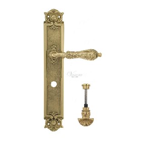 Дверная ручка Venezia MONTE CRISTO WC-4 на планке PL97 полированная латунь Дверная ручка Venezia MONTE CRISTO WC-4 на планке PL97 полированная латунь