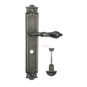 Дверная ручка Venezia MONTE CRISTO WC на планке PL97 античное серебро Дверная ручка Venezia MONTE CRISTO WC на планке PL97 античное серебро