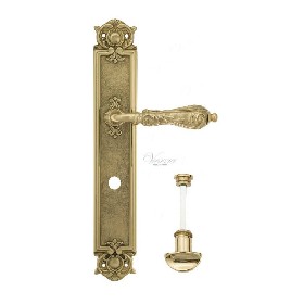 Дверная ручка Venezia MONTE CRISTO WC на планке PL97 полированная латунь Дверная ручка Venezia MONTE CRISTO WC на планке PL97 полированная латунь
