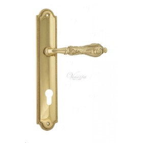 Дверная ручка Venezia MONTE CRISTO CYL на планке PL98 полированная латунь Дверная ручка Venezia MONTE CRISTO CYL на планке PL98 полированная латунь