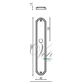 Дверная ручка Venezia MONTE CRISTO WC на планке PL02 античное серебро Дверная ручка Venezia MONTE CRISTO WC на планке PL02 античное серебро