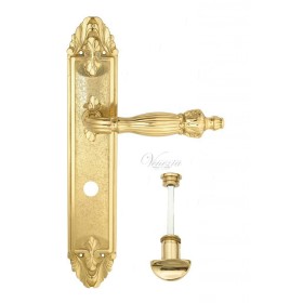 Дверная ручка Venezia OLIMPIO WC на планке PL90 полированная латунь Дверная ручка Venezia OLIMPIO WC на планке PL90 полированная латунь