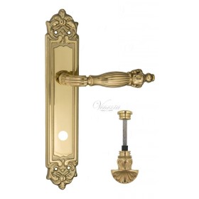 Дверная ручка Venezia OLIMPIO WC-4 на планке PL96 полированная латунь Дверная ручка Venezia OLIMPIO WC-4 на планке PL96 полированная латунь
