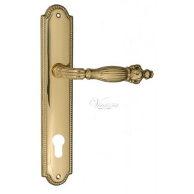 Дверная ручка Venezia OLIMPIO CYL на планке PL98 полированная латунь Дверная ручка Venezia OLIMPIO CYL на планке PL98 полированная латунь