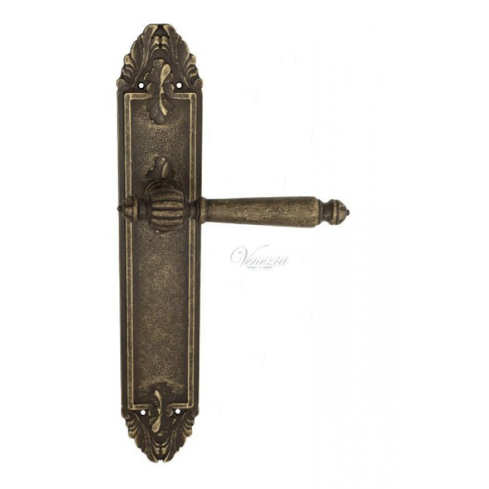 Дверная ручка Venezia PELLESTRINA на планке PL90 античная бронза