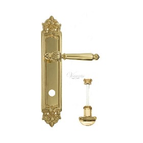 Дверная ручка Venezia PELLESTRINA WC на планке PL96 полированная латунь Дверная ручка Venezia PELLESTRINA WC на планке PL96 полированная латунь