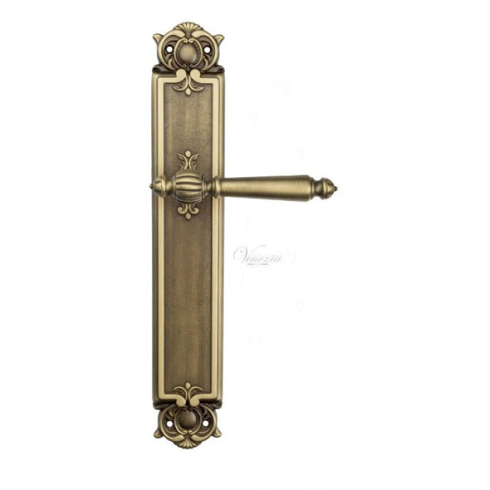 Дверная ручка Venezia PELLESTRINA на планке PL97 матовая бронза