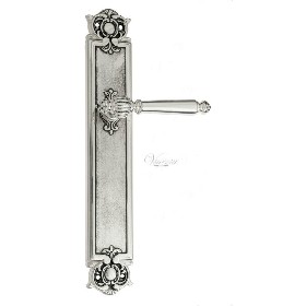 Дверная ручка Venezia PELLESTRINA на планке PL97 натуральное серебро + черный Дверная ручка Venezia PELLESTRINA на планке PL97 натуральное серебро + черный