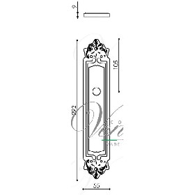 Дверная ручка Venezia PELLESTRINA на планке PL96 античная бронза Дверная ручка Venezia PELLESTRINA на планке PL96 античная бронза
