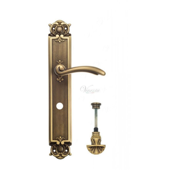 Дверная ручка Venezia VERSALE WC-4 на планке PL97 матовая бронза