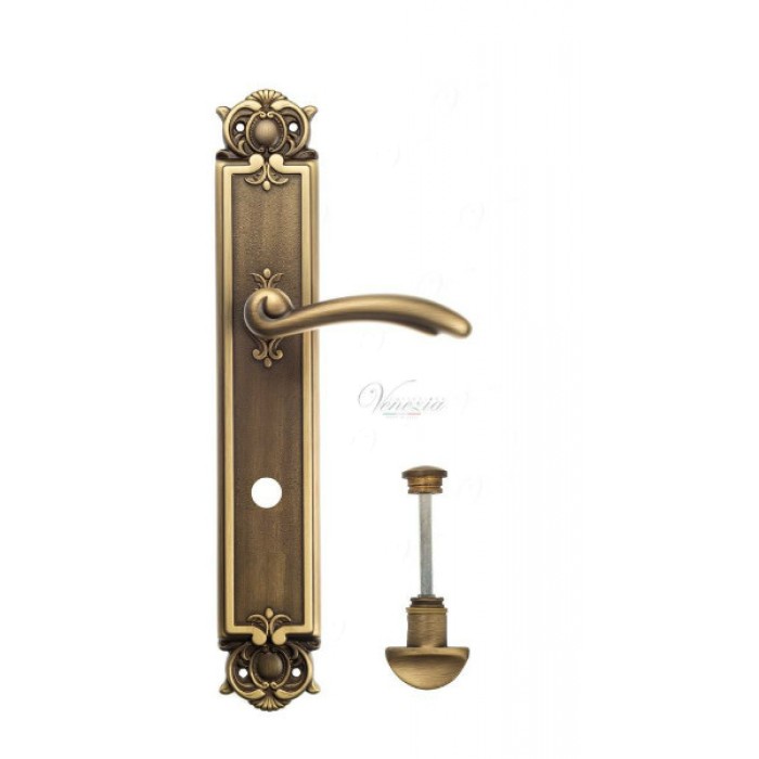 Дверная ручка Venezia VERSALE WC на планке PL97 матовая бронза