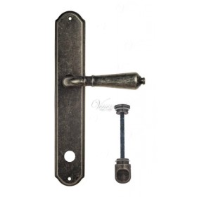 Дверная ручка Venezia VIGNOLE WC на планке PL02 античное серебро Дверная ручка Venezia VIGNOLE WC на планке PL02 античное серебро