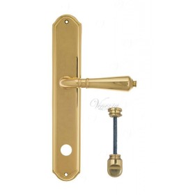 Дверная ручка Venezia VIGNOLE WC на планке PL02 полированная латунь Дверная ручка Venezia VIGNOLE WC на планке PL02 полированная латунь