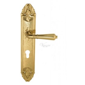 Дверная ручка Venezia VIGNOLE CYL на планке PL90 полированная латунь Дверная ручка Venezia VIGNOLE CYL на планке PL90 полированная латунь