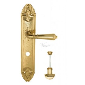Дверная ручка Venezia VIGNOLE WC на планке PL90 полированная латунь Дверная ручка Venezia VIGNOLE WC на планке PL90 полированная латунь