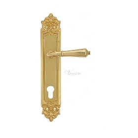 Дверная ручка Venezia VIGNOLE CYL на планке PL96 полированная латунь Дверная ручка Venezia VIGNOLE CYL на планке PL96 полированная латунь