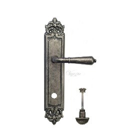 Дверная ручка Venezia VIGNOLE WC на планке PL96 античное серебро Дверная ручка Venezia VIGNOLE WC на планке PL96 античное серебро