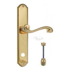 Дверная ручка Venezia VIVALDI WC на планке PL02 полированная латунь Дверная ручка Venezia VIVALDI WC на планке PL02 полированная латунь