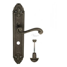 Дверная ручка Venezia VIVALDI WC на планке PL90 античное серебро Дверная ручка Venezia VIVALDI WC на планке PL90 античное серебро