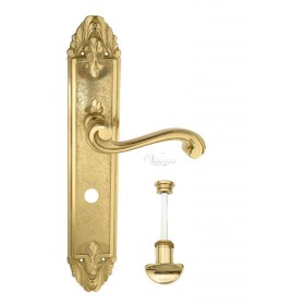 Дверная ручка Venezia VIVALDI WC на планке PL90 полированная латунь Дверная ручка Venezia VIVALDI WC на планке PL90 полированная латунь