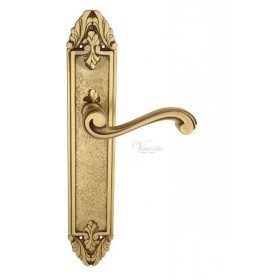 Дверная ручка Venezia VIVALDI на планке PL90 французское золото + коричневый Дверная ручка Venezia VIVALDI на планке PL90 французское золото + коричневый