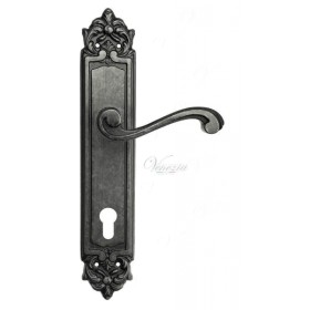 Дверная ручка Venezia VIVALDI CYL на планке PL96 античное серебро Дверная ручка Venezia VIVALDI CYL на планке PL96 античное серебро