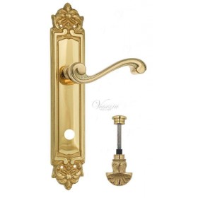 Дверная ручка Venezia VIVALDI WC-4 на планке PL96 полированная латунь Дверная ручка Venezia VIVALDI WC-4 на планке PL96 полированная латунь