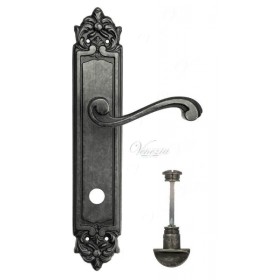 Дверная ручка Venezia VIVALDI WC на планке PL96 античное серебро Дверная ручка Venezia VIVALDI WC на планке PL96 античное серебро