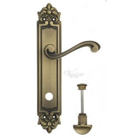 Дверная ручка Venezia VIVALDI WC на планке PL96 матовая бронза Дверная ручка Venezia VIVALDI WC на планке PL96 матовая бронза
