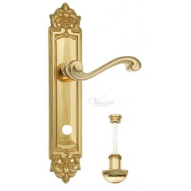 Дверная ручка Venezia VIVALDI WC на планке PL96 полированная латунь Дверная ручка Venezia VIVALDI WC на планке PL96 полированная латунь