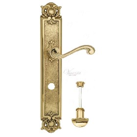 Дверная ручка Venezia VIVALDI WC на планке PL97 полированная латунь Дверная ручка Venezia VIVALDI WC на планке PL97 полированная латунь