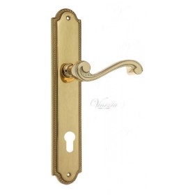 Дверная ручка Venezia VIVALDI CYL на планке PL98 полированная латунь Дверная ручка Venezia VIVALDI CYL на планке PL98 полированная латунь
