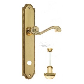 Дверная ручка Venezia VIVALDI WC на планке PL98 полированная латунь Дверная ручка Venezia VIVALDI WC на планке PL98 полированная латунь