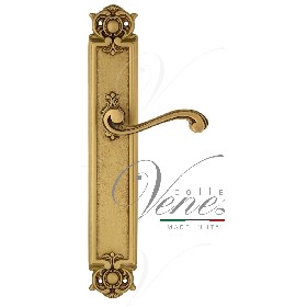 Дверная ручка Venezia VIVALDI на планке PL97 французское золото + коричневый Дверная ручка Venezia VIVALDI на планке PL97 французское золото + коричневый