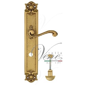 Дверная ручка Venezia VIVALDI WC на планке PL97 французское золото + коричневый Дверная ручка Venezia VIVALDI WC на планке PL97 французское золото + коричневый