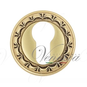 Накладка Дверная Под Цилиндр Venezia Cyl-1 D2 Французское Золото + Коричневый