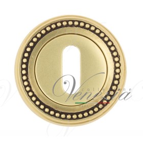 Накладка Дверная Под Ключ Буратино Venezia Key-1 D3 Французское Золото + Коричневый Накладка Дверная Под Ключ Буратино Venezia Key-1 D3 Французское Золото + Коричневый