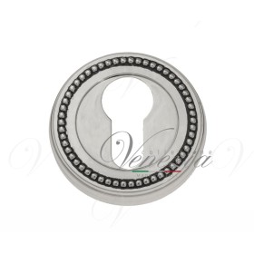 Накладка Дверная Под Цилиндр Venezia Cyl-1 D3 Натуральноее Серебро + Черный