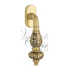 Ручка Venezia LUCRECIA оконная FW французское золото + коричневый