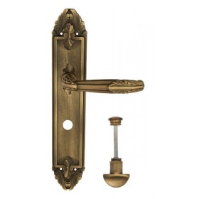 Дверная ручка Venezia ANGELINA WC-2 на планке PL90 матовая бронза Дверная ручка Venezia ANGELINA WC-2 на планке PL90 матовая бронза