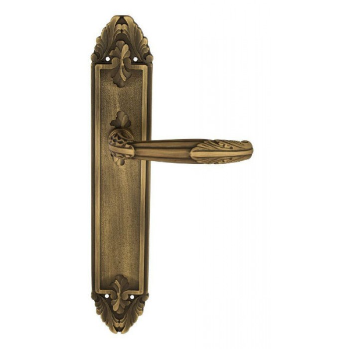 Дверная ручка Venezia ANGELINA на планке PL90 матовая бронза